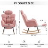 CAVINAS Teddy Accent Chair with Wooden Rocking Legs,Modern Arm Chair with Wooden Frame,Glider Rocker Accent Chair for Living Room - 4 of 4