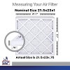 Filter King 21.5x23x1 Air Filter | 4-PACK | Carbon MERV 8 HVAC Pleated A/C Furnace Filters | MADE IN USA | Actual Size: 21.5 x 23 x .75" - 2 of 4