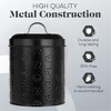 Amici Pet Puppy Paws Black Metal Canister - 140 oz Large, Embossed Pet Food Canister, Pet Storage Containers, Airtight Lid, Dog Treat Jar - 3 of 4