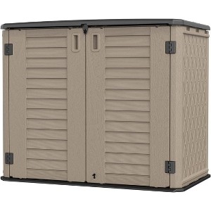 ACOINEL Outdoor Storage Shed - Horizontal Storage Cabinet Waterproof ...