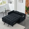 CAVINAS Futon Sofa Couch Pullout Bed, 3 in 1 Convertible Sleeper Sofa Bed, Loveseat Sofa,  Couches for Living Room with Backrest, Toss Pillow, Pocket - 3 of 4