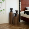 DSVIMOY Floor Vases, 3-Piece Home Decoration Vases with High Independent Flower Racks for Living Room, Beige & Black, 6.69"*6.69"*27.56" - 2 of 4