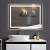 EROMMY Rectangle Led Frameless Wall Mounted Bathroom / Vanity Mirror, High Lumen/Anti-fog - 4 of 4