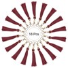 Unique Bargains PU Leather Keychain with Lobster Swivel Crafts Tassels 18 Pcs - 3 of 4