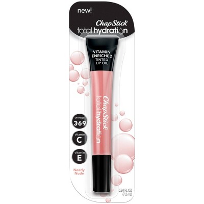 Chapstick Total Hydration Tinted Lip Oil - Nearly Nude - 0.12oz
