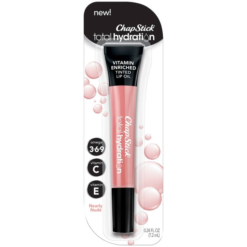 Chapstick Total Hydration Tinted Lip Oil - Nearly Nude - 0.12oz, 1 of 11