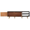 vidaXL TV Stand 55.1 in.x11.8 in.x17.7 in. Rough Mango Wood and Solid Wood Acacia - 3 of 4