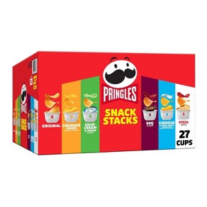 Pringles Potato Crisps Chips, Snack Stacks, Lunch Snacks, Variety Pack (27 Cups) - 1 of 4