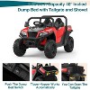 24V 4WD Electric Ride On Dump Truck with Remote Control, 2-Seater Kids Ride On Car for Ages 3+, Birthday Gift - 3 of 4