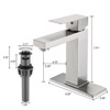 Grungis Single Hole Bathroom Sink Faucet with 3 Colored LED Light,Bathroom Faucets with Deckplate and Drain Assembly for Home Sinks - 3 of 4