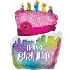 LoonBalloon 36 Inch Vibrant Cornelli Cake Birthday Balloon and 4 Latex balloons - 2 of 3