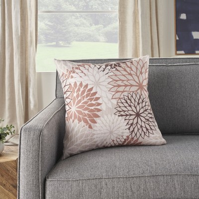 Sunny Aloha 20" Square Natural Polyester Outdoor Throw Pillow
