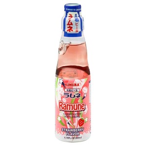 Kimura Beverage Ramune Strawberry - Case of 18 - 6.76 fl oz. - 1 of 1