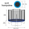 SUGIFT 10 FT Recreational Trampoline with Safety Enclosure Net and Ladder - 3 of 4