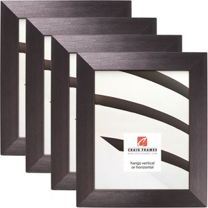 Modern Aesthetics 150 Brushed Charcoal Picture Frame, Set of 4 - 1 of 4