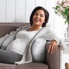 Boppy Side Sleeper Pregnancy Pillow - Gray Falling Leaves - 3 of 4