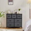 AZL1 Life Concept Utility Storage Drawers Stylish and Functional Storage, 7 Drawer Dresser for Nursery, Closet, Entryway, Gray, 39.3"*11.8"*30.3" - 3 of 4