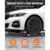Car Dolly Set of 4, Heavy Duty 10,000 LBS Capacity Antiskid Vehicle Dollies for Moving Car with Swivel Steel Wheels for Moving Cars, Trucks - 2 of 4