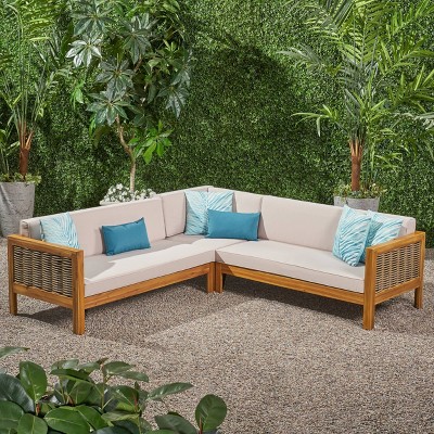 Alder 5pc Sunbrella Sectional Set Beige - Canopy Home And Garden : Target