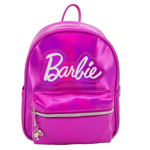 Barbie Iconic Vegan Leather Cosplay Mini Backpack Purse, 10.5 Inch, Barbie Pink - 1 of 4