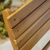 MOEPISY Set of 2 Outdoor Acacia Wood Folding Dining Chair, Natural - 4 of 4