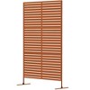 Outsunny Decorative Metal Outdoor Privacy Screen, Freestanding Privacy Fence Screen Outdoor Divider with Stand, 78" H x 48" W - 4 of 4