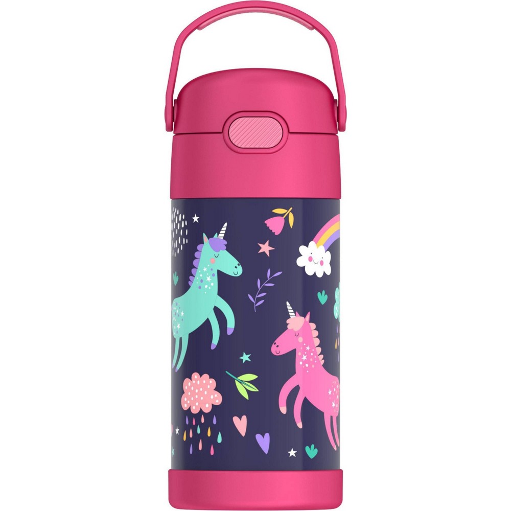 Photos - Glass Thermos Kids' 12oz Stainless Steel FUNtainer Water Bottle with Bail Handle - Unicorns 