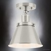 Urban Ambiance Luxury Modern Farmhouse Indoor Ceiling Light,  10''H x 8-1/4"W x 8-1/4''D,  Brushed Nickel Finish, UHP4664 - 4 of 4