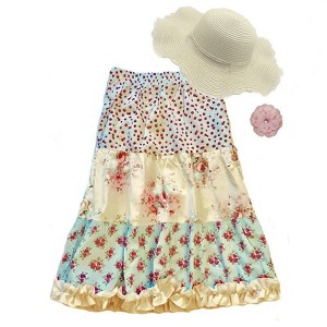 MiAmore Gigi Peasant Skirt and Hat with Hair Accessory - 1 of 3