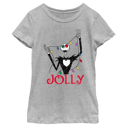 Girl's The Nightmare Before Christmas Jack Jolly Christmas Lights T-Shirt - image 1 of 4