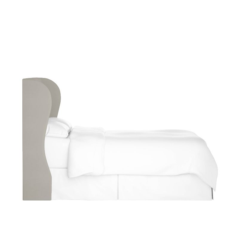 Skyline Furniture Tufted Velvet Upholstered Wingback Headboard, 4 of 8