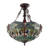 Chloe Lighting Empress Tiffany-Style Blackish Bronze 3 Light Hanging Pendant 18" Wide - 2 of 4