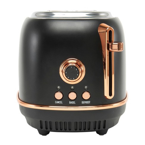Heritage 2-slice Wide Slot Toaster - Black And Copper : Target