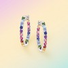 Ross-Simons 1.80 ct. t.w. Multi-Gem Hoop Earrings in Sterling Silver - 4 of 4
