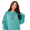 Simply Sage Market Embroidered Utah Sego Flower Garment Dyed Sweatshirt - 2 of 4