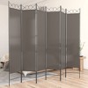 vidaXL 6-Panel Room Divider in Anthracite - Foldable, Breathable Fabric Screen for Privacy, Sunlight Control and Space Management - 2 of 4
