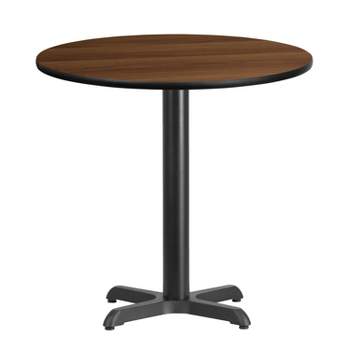 Emma and Oliver 30" Round Laminate Table Top with 22"x22" Table Height Base