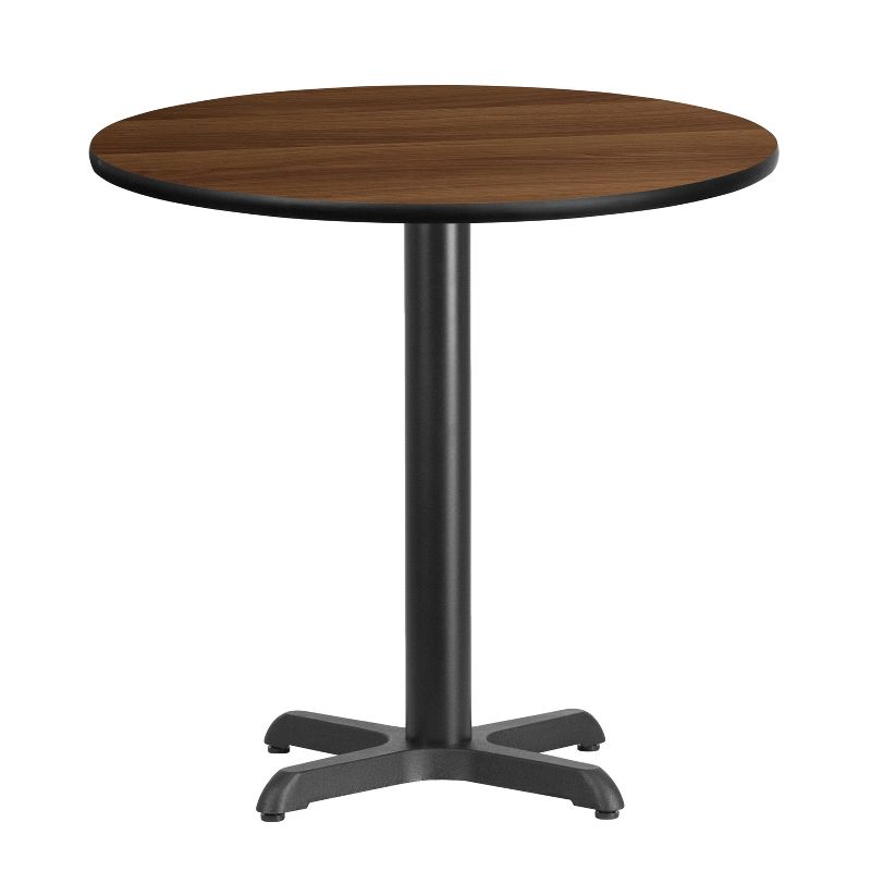 Emma and Oliver 30" Round Laminate Table Top with 22"x22" Table Height Base, 1 of 4