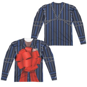 Men's Christmas Vacation Frank Shirley (Front Back Print) Long Sleeve Costume T-Shirt - 1 of 4