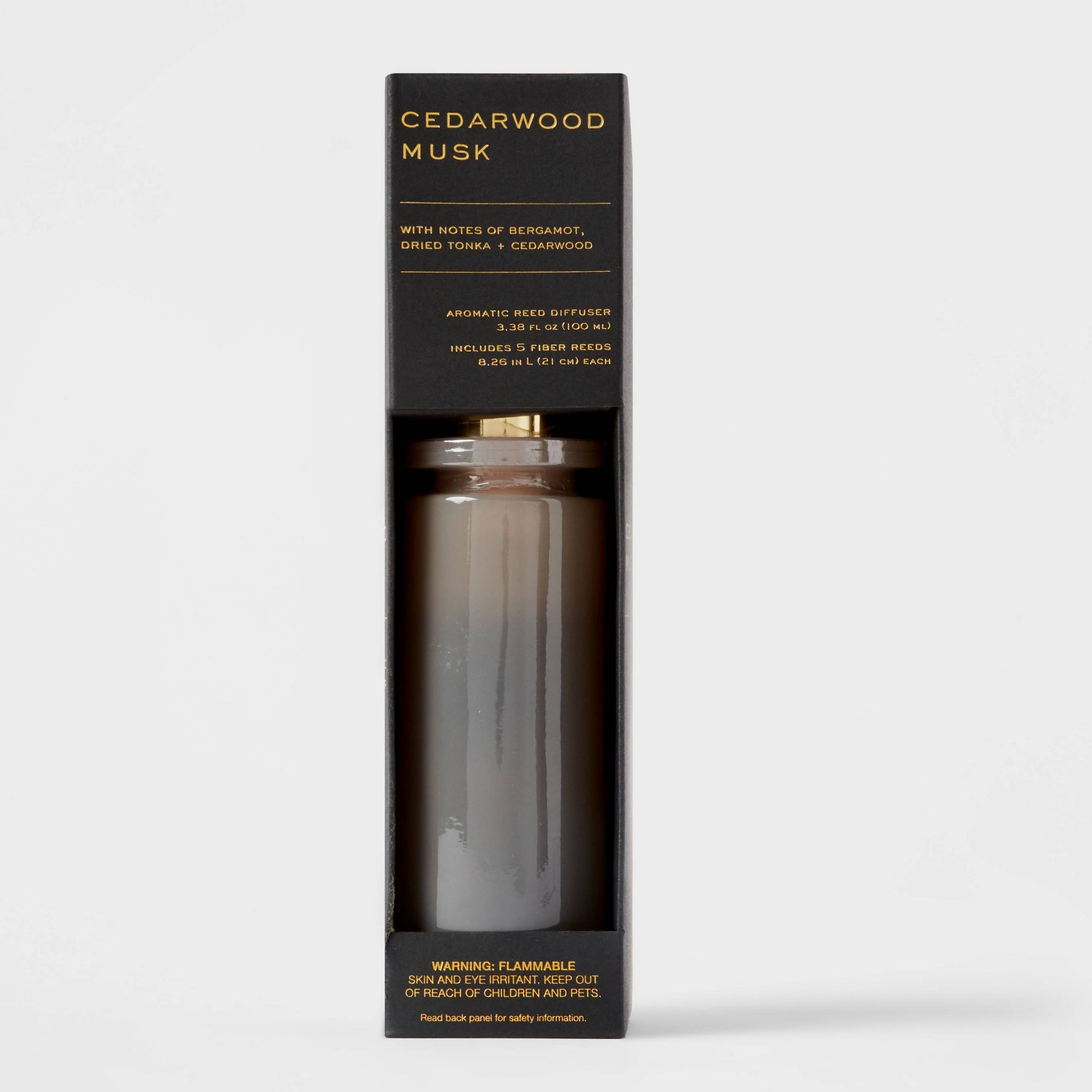100ml Cedarwood Musk Black Label Fiber Oil Reed Diffuser - Threshold™: Home Fragrance, Bergamot & Tonka