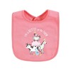 Hudson Baby Infant Girls Cotton Bibs, Pink Farm Animals, One Size - 3 of 4