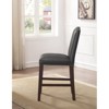 Carteret Gray Leather Counter Stool in Espresso - Comfort Pointe  - 3 of 4
