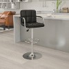 Flash Furniture Contemporary Quilted Vinyl Adjustable Height Barstool with Arms and Chrome Base - 2 of 4