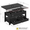 Coffee Table Lift Top, Multi-Function Convertible with Drawers and Hidden Compartment, Converts to Dining Table - 2 of 4