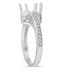 Pompeii3 1/3ct Vintage 14K White Gold Diamond Engagement Ring Setting - 3 of 4
