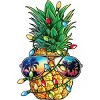 Men's Design By Humans Pineapple Christmas Tree Lights Xmas Men Gifts Sunglasses T-Shir By NekoShop T-Shirt - image 2 of 4