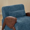 GDFStudio Ezreal Modern 34.6" Wood and Chenille Upholstered Accent Armchair - 4 of 4