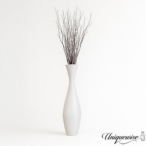 Uniquewise Tall Decorative Bamboo Floor Vase with Natural Dried Twig Fillers Modern Home & Office Decor Accent for Living Room or Corner Display - 1 of 4