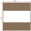 Maggift Curtain Panels Outdoor Clear Curtain, Waterproof, UV-Resistant, with Rustproof Grommets for Pergola, Graden, Brown, 95.3"*95.3"*1" - 2 of 4