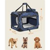 24-Inch Collapsible Dog Crate, Portable Pet Carrier with 3 Doors & Safety Zippers, Water-Resistant Soft Kennel for Small Medium Dogs - 4 of 4